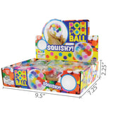 Squish and Squeeze Pom Pom Water Ball - 12 Pieces Per Retail Ready Display 22054 KIPP BROTHERS