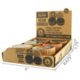 Hemp Resin 4 Piece Grinder with Magnetic Closure - 6 Pieces Per Retail Ready Display 22061 SMOKEZILLA