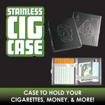 Metal Cigarette Case with Hinged Lid - 8 Pieces Per Retail Ready Display 22076 SMOKEZILLA