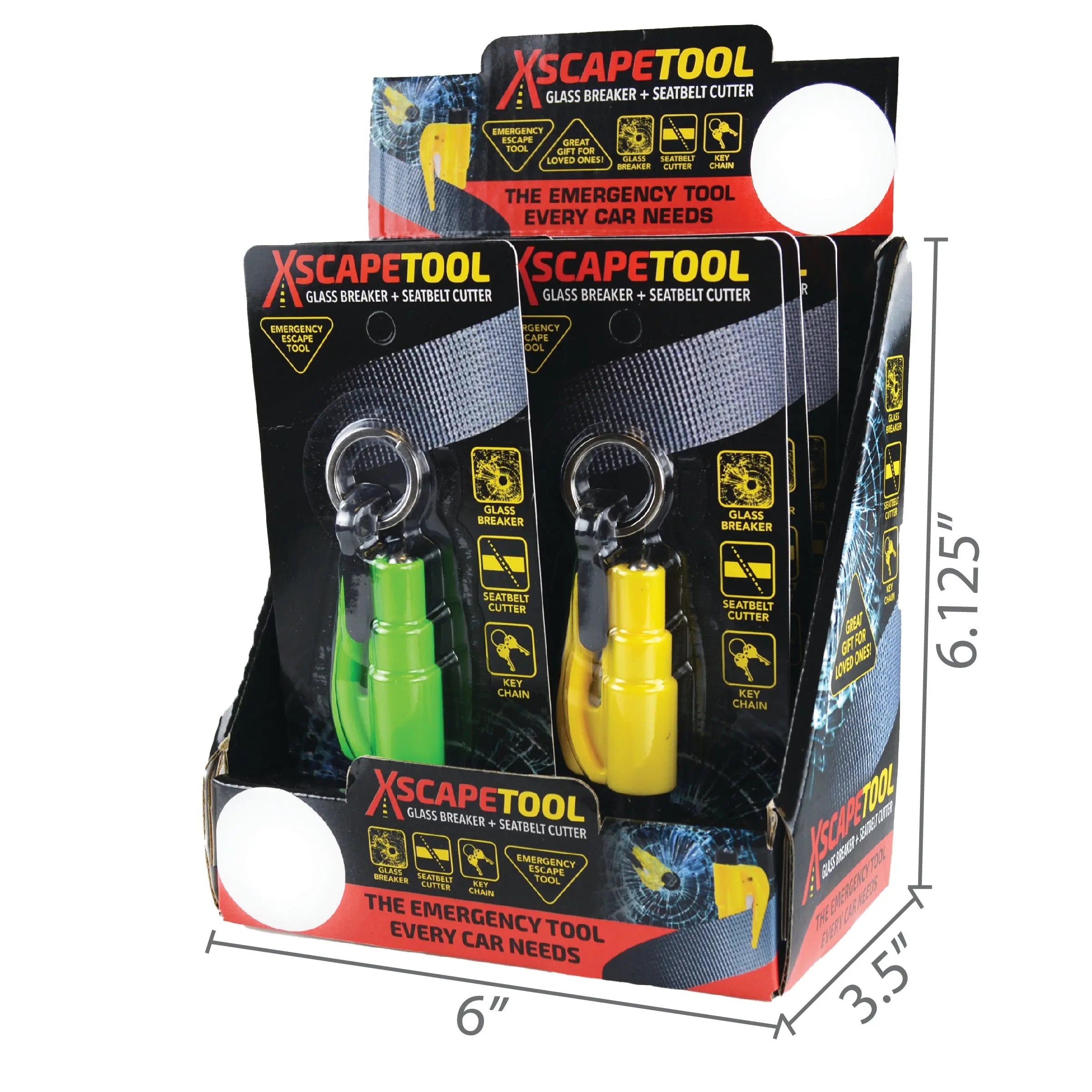 Seatbelt Cutter Key Chain - 6 Pieces Per Retail Ready Display 22077 NOVELTY INC