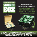 Glow in The Dark Wood Storage Box - 6 Pieces Per Retail Ready Display 22082 SMOKEZILLA