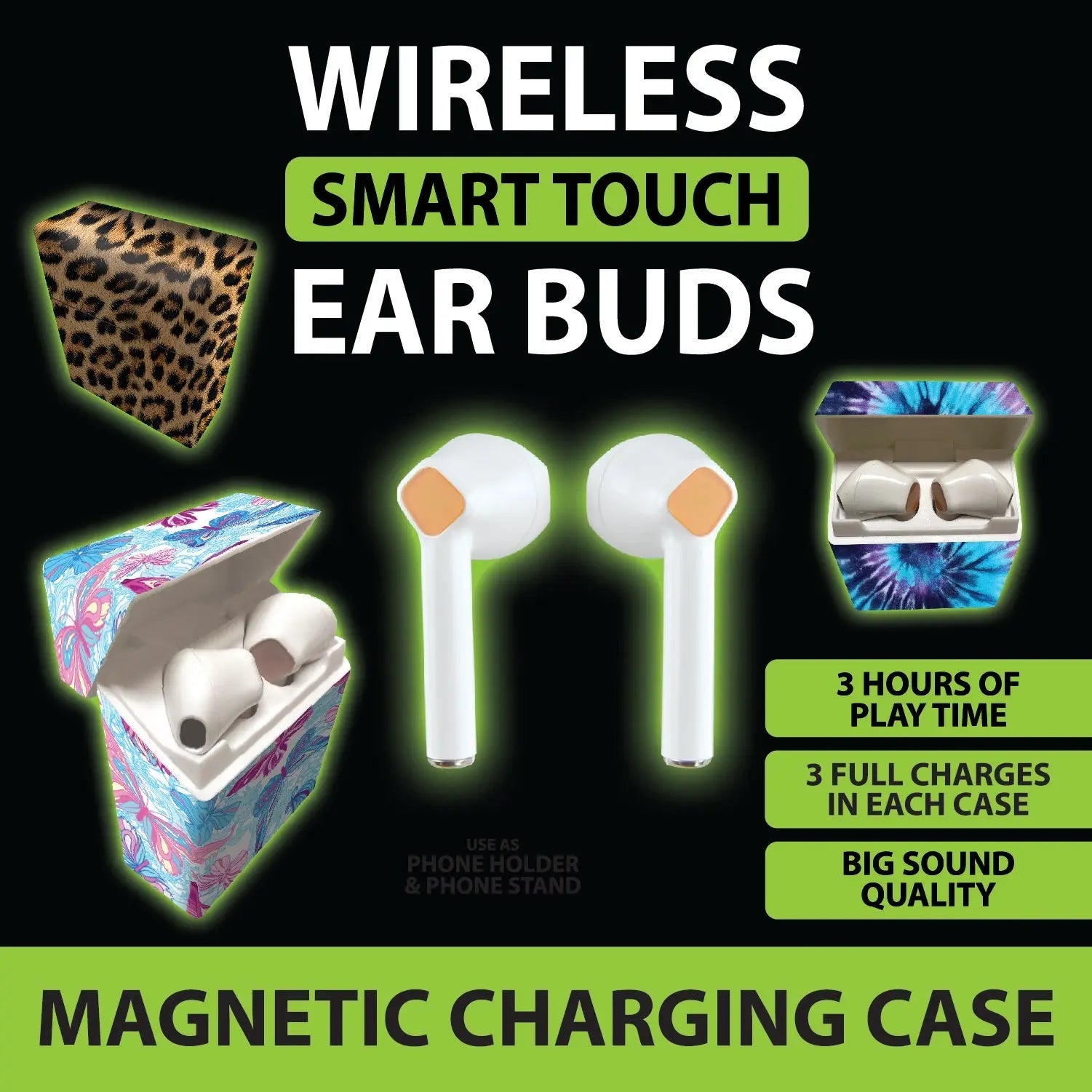 Wireless Earbuds with Magnetic Charging Case - 6 Pieces Per Retail Ready Display 22089 GADGET GEAR