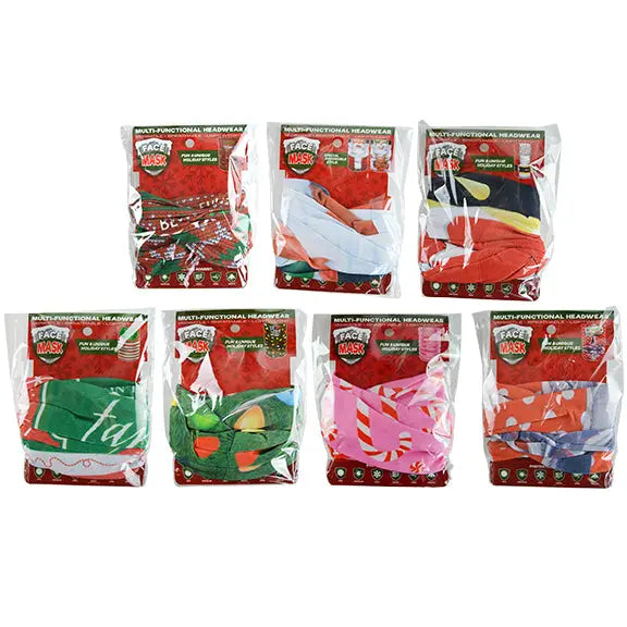Christmas Tube Face Cover - 12 Pieces Per Retail Ready Display 22111 NOVELTY INC
