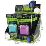 Wireless Earbuds with Case - 6 Pieces Per Retail Ready Display 22114 GADGET GEAR