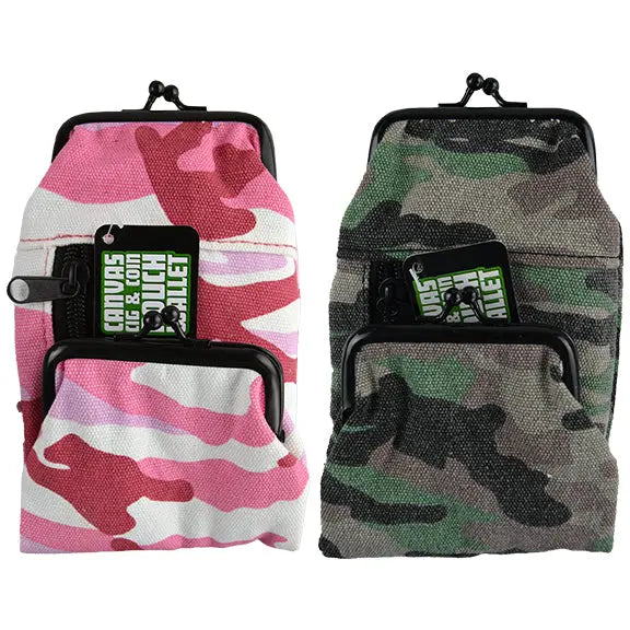 Canvas Cigarette Pouch with Camo Design - 6 Pieces Per Retail Ready Display 22117 SMOKEZILLA