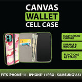 Canvas Cell Phone Wallet Iphone 11 - 6 Pieces Per Retail Ready Display 22122