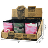 Neoprene Can and Bottle Cooler with Card Pocket - 6 Pieces Per Retail Ready 22124 POLAR GEAR