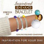 Inspirational Bead Bracelet with Saying - 6 Pieces Per Retail Ready Display 22142 NOVELTY INC
