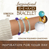 Inspirational Bead Bracelet with Saying - 6 Pieces Per Retail Ready Display 22142 NOVELTY INC