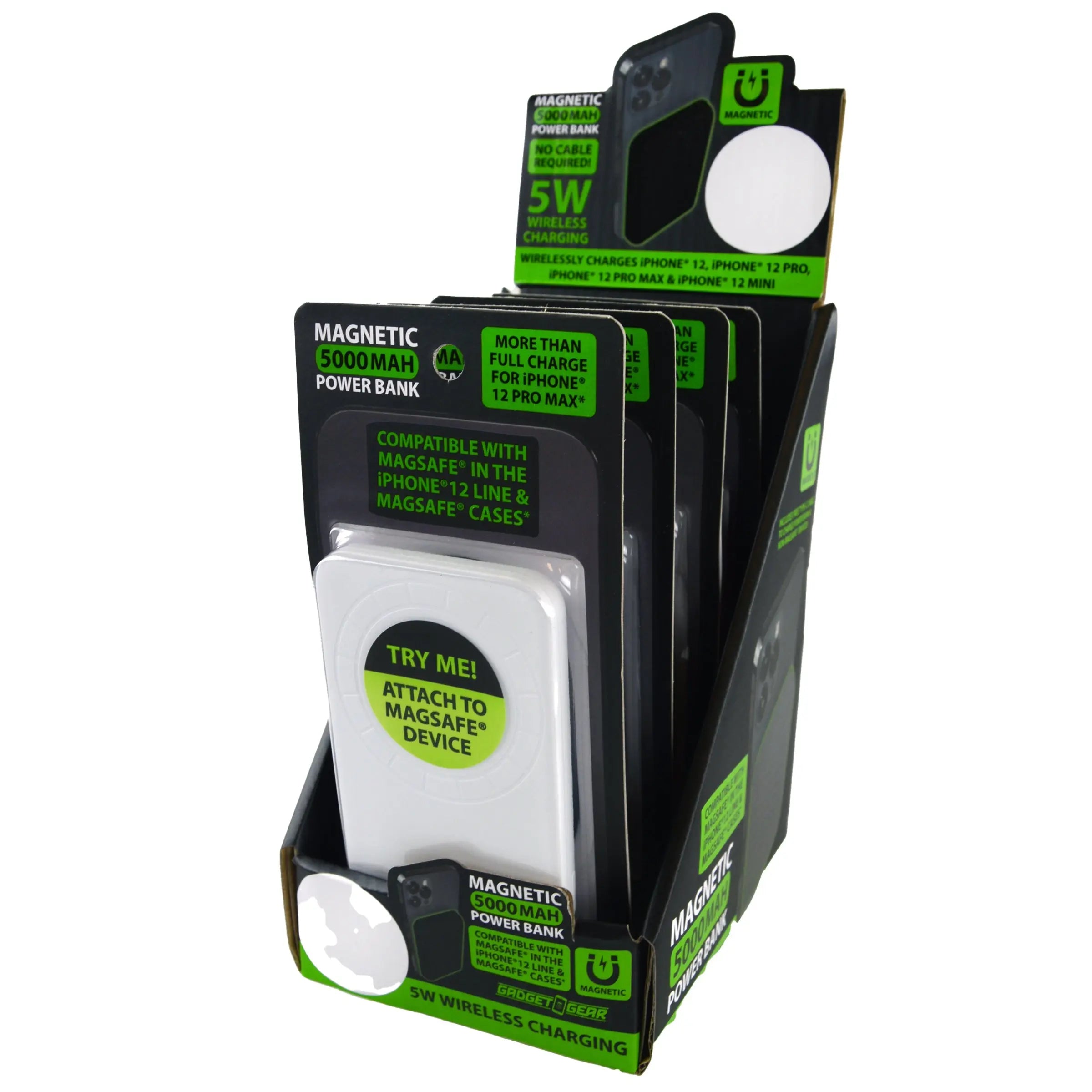 MagSafe® Power Bank Magnetic Wireless Charging 5 Watts - 4 Pieces Per Retail Ready Display 22145 GADGET GEAR