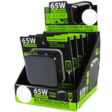 AC Wall Charger Dual Port USB / USB-C Fold Up Design 65 Watts - 4 Pieces Per Retail Ready Display 22147 GADGET GEAR