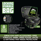 Smell Proof Canvas Lock Bag with Roll Tray - 4 Pieces Per Retail Ready Display 22150 SMOKEZILLA