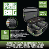 Smell Proof Canvas Lock Bag with Tool Organizer - 4 Pieces Per Retail Ready Display 22152 SMOKEZILLA