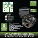 Smell Proof Canvas Lock Bag with Tool Organizer - 4 Pieces Per Retail Ready Display 22154 SMOKEZILLA
