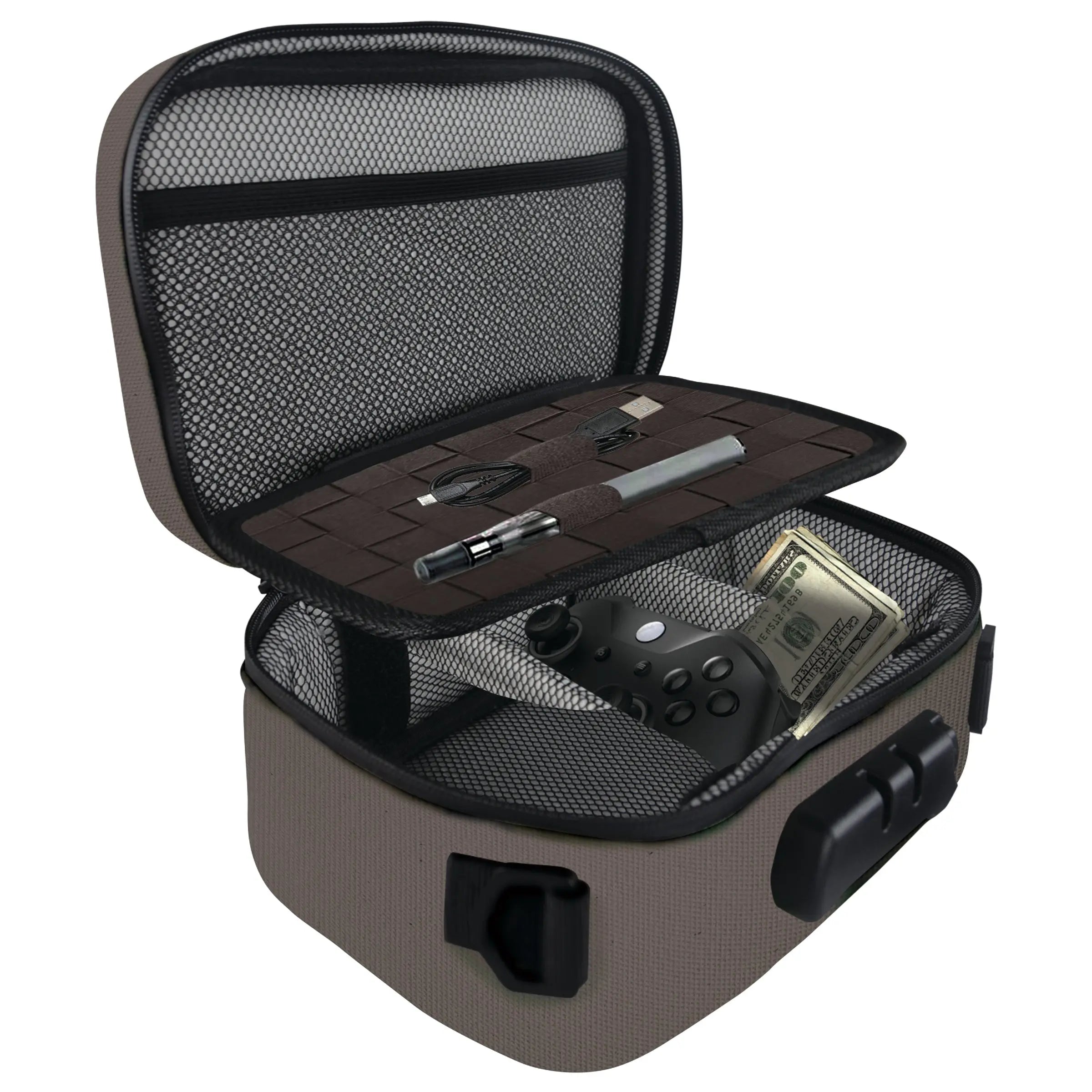 Smell Proof Canvas Lock Bag with Tool Organizer - 4 Pieces Per Retail Ready Display 22154 SMOKEZILLA