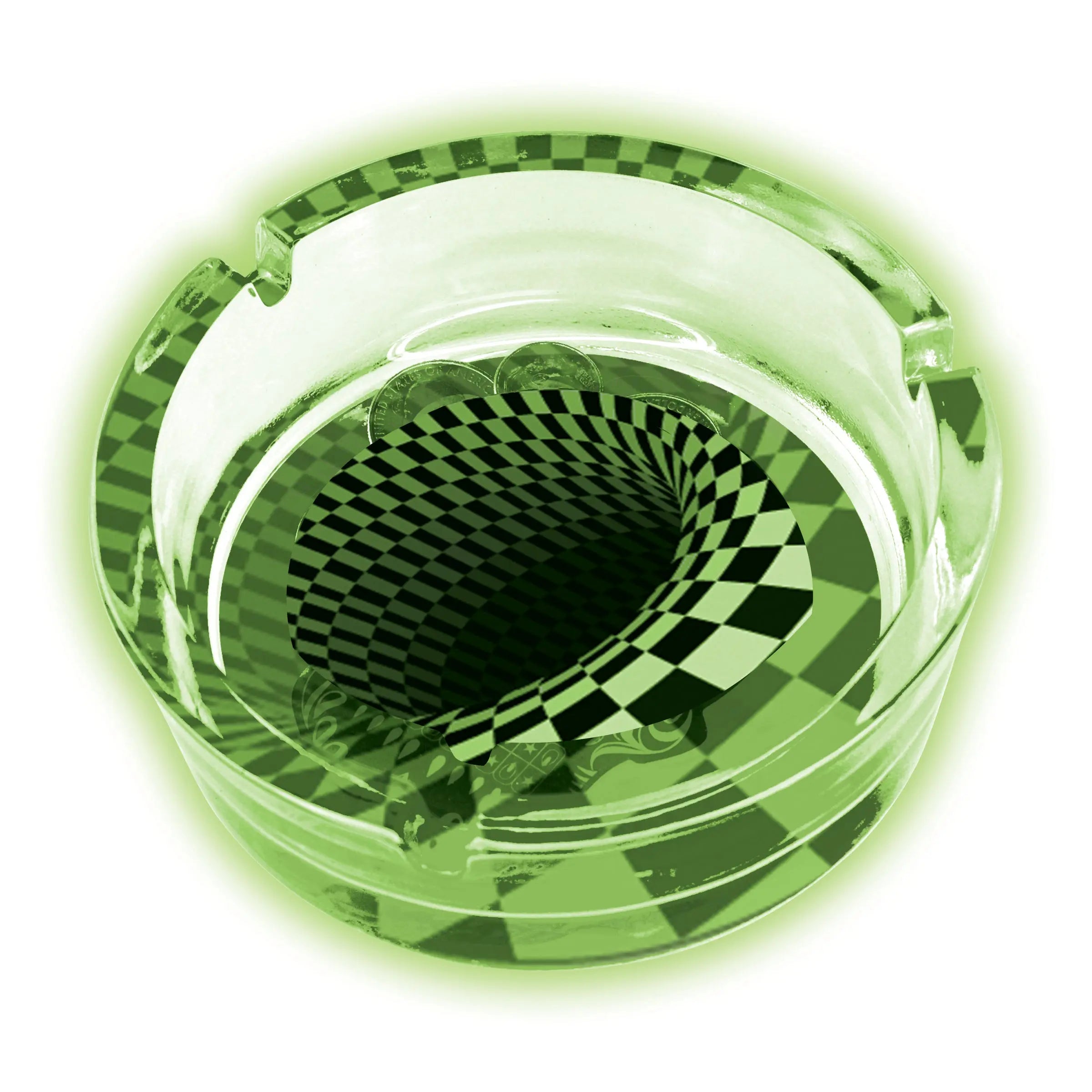 Glass Round Jumbo Ashtray - 6 Per Retail Ready Display 22175 SMOKEZILLA