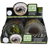 Glass Round Jumbo Ashtray - 6 Per Retail Ready Display 22175 SMOKEZILLA