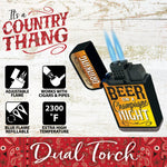 Country Thang Dual Torch Lighter - 15 Pieces Per Retail Ready Display 22177 SMOKEZILLA