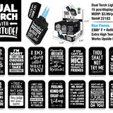 Attitude Dual Torch Lighter - 15 Pieces Per Retail Ready Display 22183 SMOKEZILLA