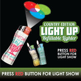 Country Girl Light Show Lighter - 30 Pieces Per Retail Ready Display 22184 SMOKEZILLA
