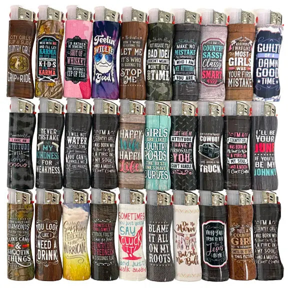 Country Girl Light Show Lighter - 30 Pieces Per Retail Ready Display 22184 SMOKEZILLA