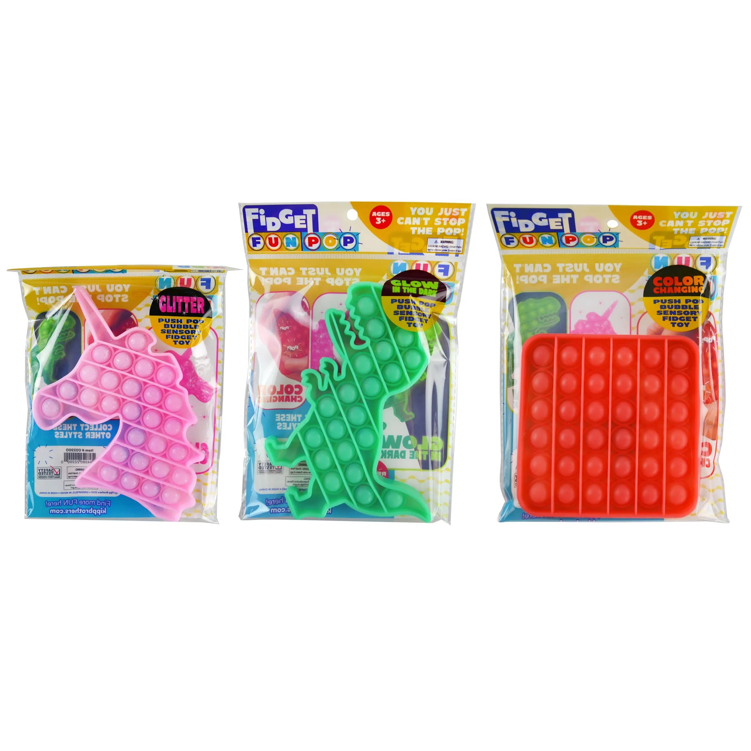 Pop Fidget Jumbo Shape Toy - 12 Pieces Per Retail Ready Display 22200 KIPP BROTHERS