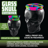 Smell Proof Glass Skull Storage Jar - 6 Pieces Per Retail Ready Display 22258 SMOKEZILLA