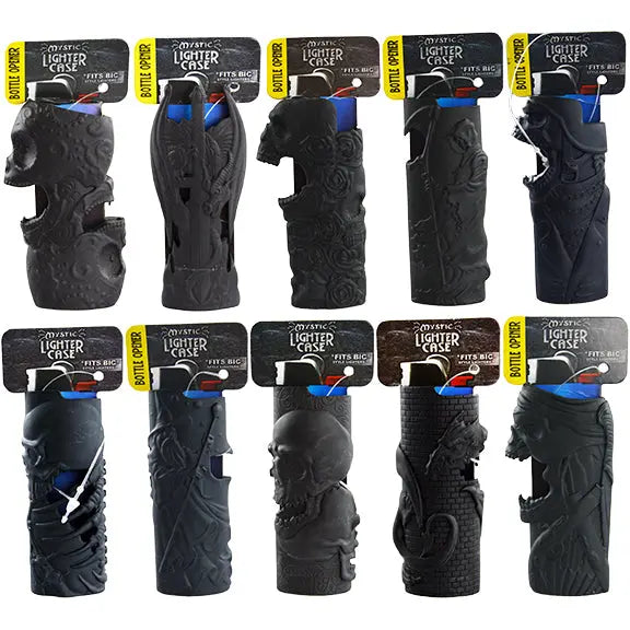 Metal Black Mystic Lighter Case - 12 Pieces Per Retail Ready Display 22263 SMOKEZILLA