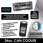 Metal Insulated 24 Oz Can Cooler - 6 Pieces Per Retail Ready Display 22273 ROUGHNECK