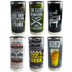 Metal Insulated 24 Oz Can Cooler - 6 Pieces Per Retail Ready Display 22273 ROUGHNECK