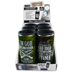 Metal Insulated 24 Oz Can Cooler - 6 Pieces Per Retail Ready Display 22273 ROUGHNECK