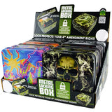 Metal Locking Storage Box with Roll Tray - 6 Pieces Per Retail Ready Display 22276 SMOKEZILLA