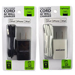 AC Wall Charger USB Port with USB to Lightning Charging Cable Set 2.4 Amp - 2 Pieces Per Pack  22328 GADGET GEAR