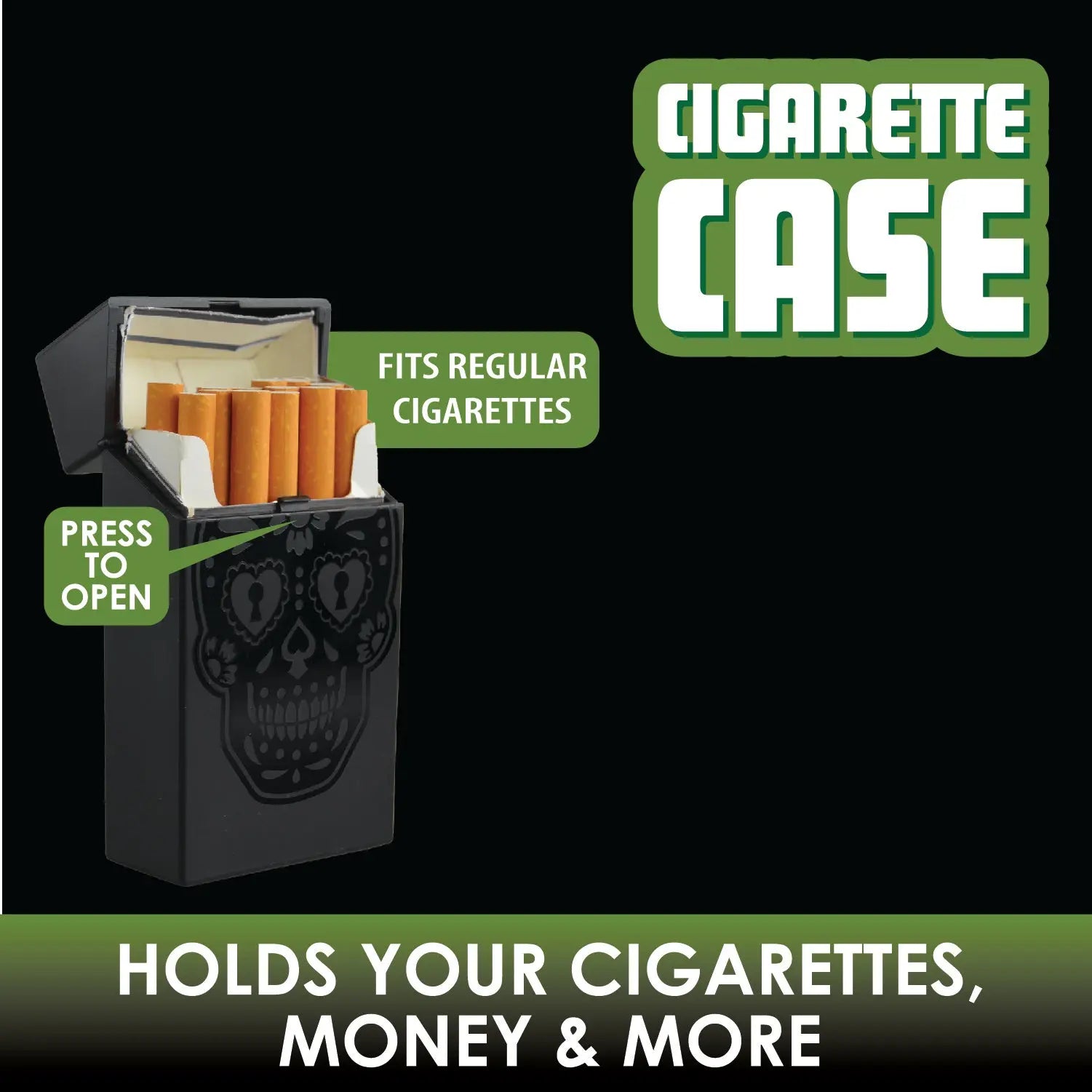 Matte Black Cigarette Box - 5 Pieces Per Retail Ready Display 22334 SMOKEZILLA