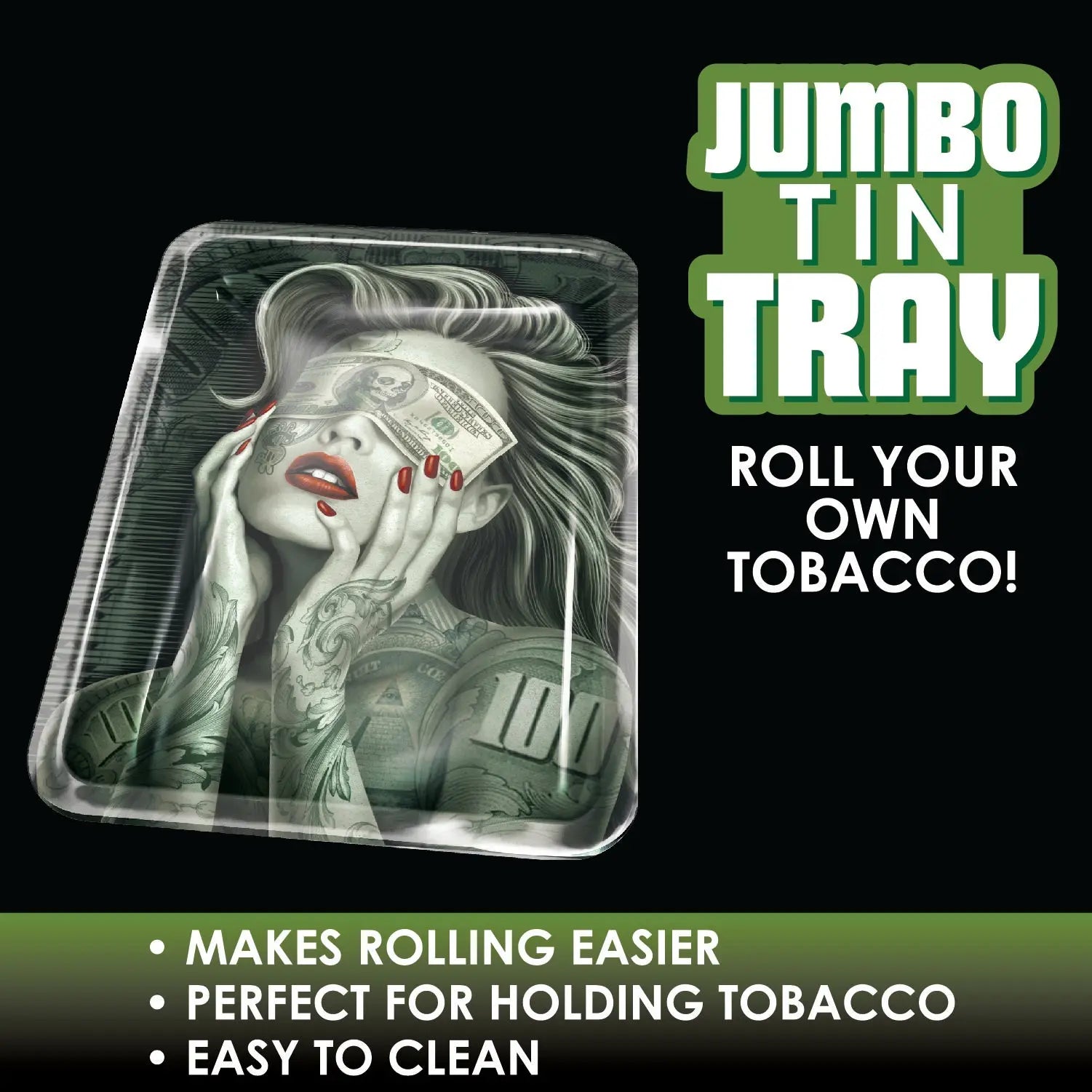 Jumbo Metal Roll Tray - 6 Pieces Per Retail Ready Display 22340 SMOKEZILLA