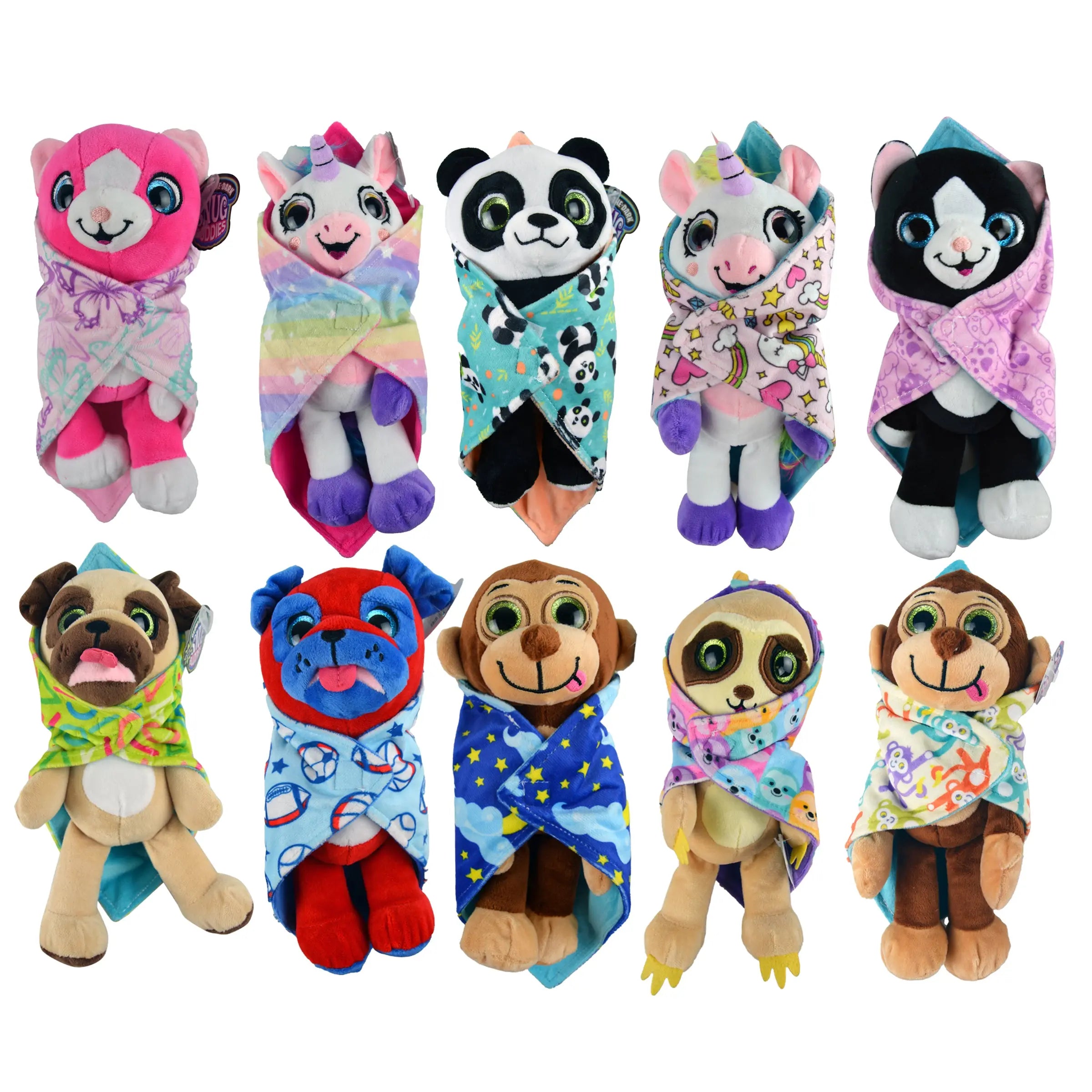Blanket Plush Assortment Bin Floor Display - 24 Pieces Per Retail Ready Display 88366 KIPP BROTHERS