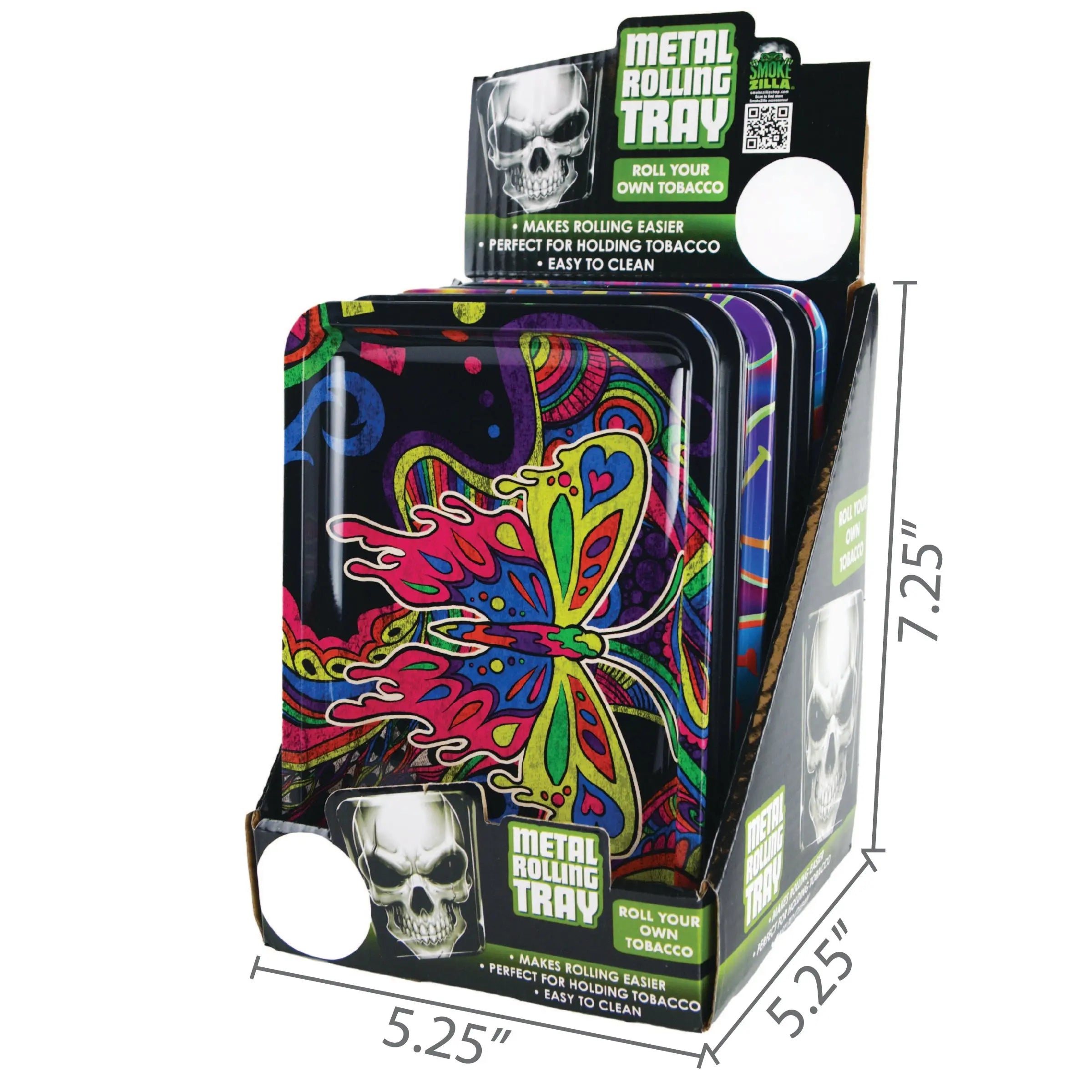 Metal Roll Tray - 6 Pieces Per Retail Ready Display 22347 SMOKEZILLA