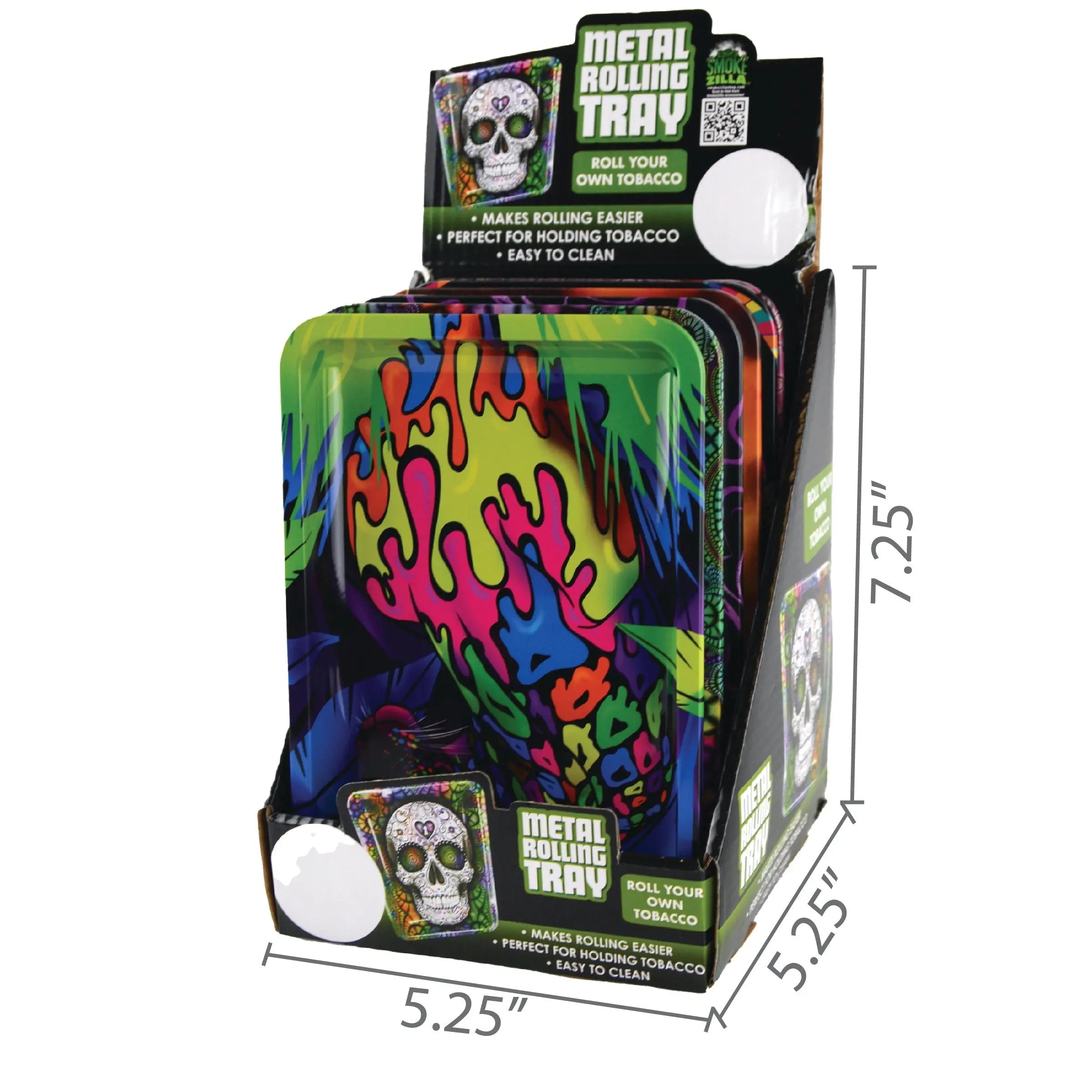 Metal Roll Tray - 6 Pieces Per Retail Ready Display 22348 SMOKEZILLA