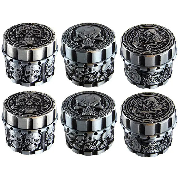 Metal 4 Piece Mystic Grinder- 6 Pieces Per Retail Ready Display 22349 SMOKEZILLA