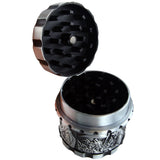 Metal 4 Piece Mystic Grinder- 6 Pieces Per Retail Ready Display 22349 SMOKEZILLA