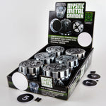 Metal 4 Piece Mystic Grinder- 6 Pieces Per Retail Ready Display 22349 SMOKEZILLA