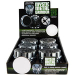 Metal 4 Piece Mystic Grinder- 6 Pieces Per Retail Ready Display 22349 SMOKEZILLA