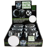 Metal 4 Piece Mystic Grinder- 6 Pieces Per Retail Ready Display 22349 SMOKEZILLA