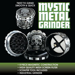 Metal 4 Piece Mystic Grinder- 6 Pieces Per Retail Ready Display 22349 SMOKEZILLA