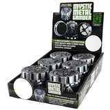 Metal 4 Piece Mystic Grinder- 6 Pieces Per Retail Ready Display 22349 SMOKEZILLA