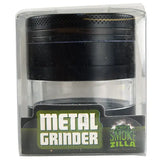 Metal 4 Piece Grinder with Clear Top and Mid-Layer 52Mm - 6 Pieces Per Retail Ready Display 22350 SMOKEZILLA
