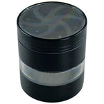 Metal 4 Piece Grinder with Clear Top and Mid-Layer 52Mm - 6 Pieces Per Retail Ready Display 22350 SMOKEZILLA