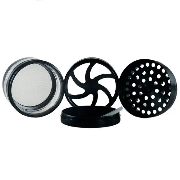 Metal 4 Piece Grinder with Clear Top and Mid-Layer 52Mm - 6 Pieces Per Retail Ready Display 22350 SMOKEZILLA