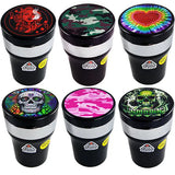 Printed Lid Butt Bucket Ashtray with USB Coil Lighter and LED Light - 6 Per Retail Ready Display 22378 SMOKEZILLA