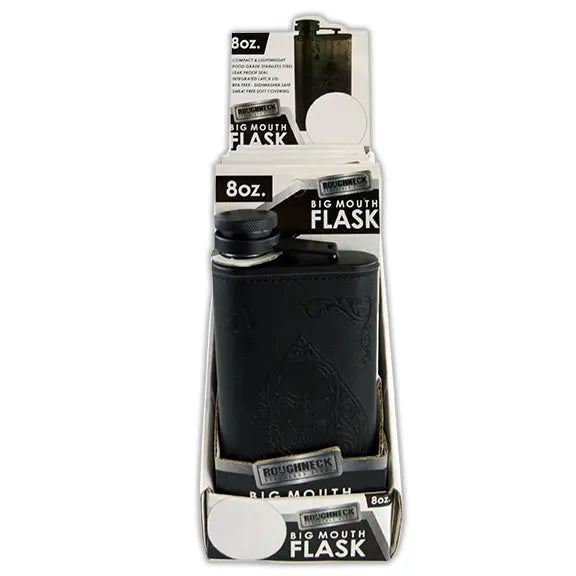 Stainless-Steel Big Mouth Flask - 4 Per Retail Ready Display 2426 ROUGHNECK